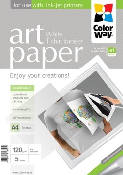 ColorWay | ART | 120 g/m² | A4 | Photo Paper T-shirt transfer (white)