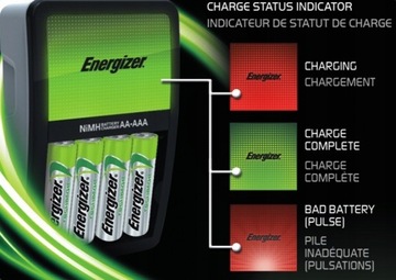 ENERGIZER MAXI + ЗАРЯДНОЕ УСТРОЙСТВО 4 x R6 AA 2000 мАч