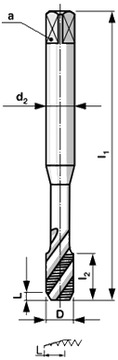 Машинный поворотный кран М3 HSSE INOX TIN VA