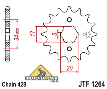 Комплект привода Honda CBR 125 R Super Power Chain.