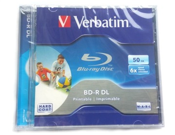 VERBATIM BD-R DL 50 ГБ x6 для печати 1 шт. в коробке!