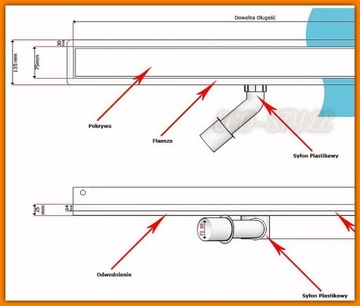 KESMET DRAIN Линейный 110см Встраиваемый в стену