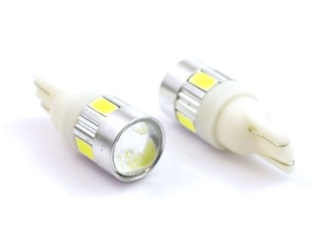 LED LENS W5W 6 Диодная лампа SMD 5630 T10