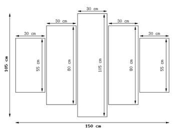 Картина триптих Манхэттен Нью-Йорк 150x105 Город