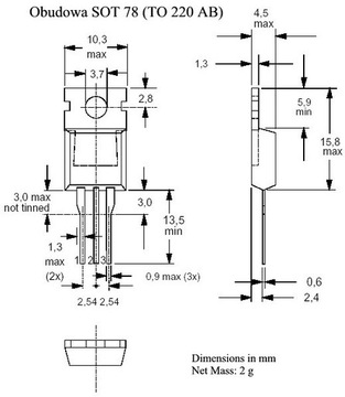 IRF540 N-MOSFET транзистор 100В 28А 150Вт TO220AB