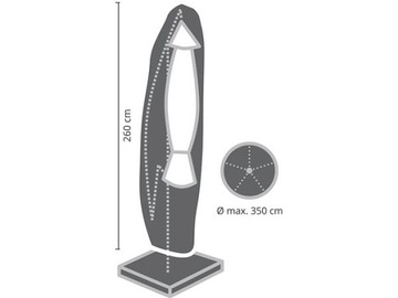 Чехол для садовых зонтов с кронштейном 350 см.