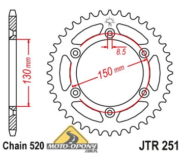 Zestaw napęd-owy Yamaha YZ 125 99-01r X-Ring GOLD