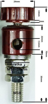 Gniazdo banan 71/26mm M10 tablicowe labolatoryjne do kolumn