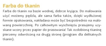 FARBA DO TKANIN UBRAŃ JAGODOWA 50ML dobrze kryjąca,można prać PENTART