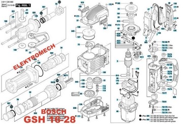 ШАТУН BOSCH ПОРШЕНЬ GSH 16-28 GSH 16-30 1607000C3M