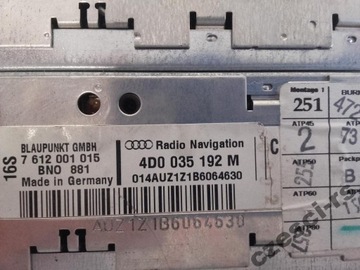 фото thumb №2, Навігація gps - audi a8 d2 4d0035192m