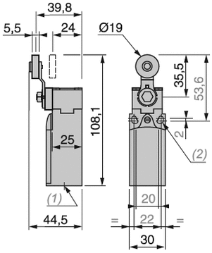 Концевой выключатель XCKN2118G11 (10А; IP65)