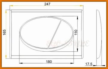 Кнопка смыва для унитаза AlcaPLAST CHROME M71 DELFIN