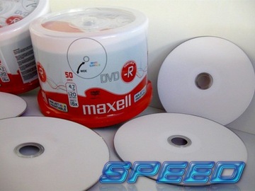 Диски для печати MAXELL DVD-R БЕЛЫЕ для печати 50 шт.