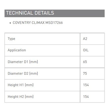 ГИДРАВЛИЧЕСКИЙ ФИЛЬТР CLIMAX CARRY 50 DA MSD17266