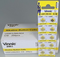 10 шт. AG4 VINNIC щелочная батарейка 377 626 G4 LR66