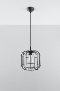 CELTA Loft Design Nowoczesna Lampa Wisząca Czarna