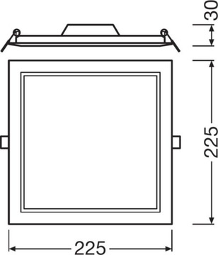 Светодиодная панель SQUARE, скрытого монтажа, 18Вт 6500K LEDVANCE