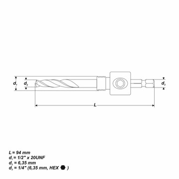 Адаптер для кольцевой пилы BiM HEX 1/4 дюйма