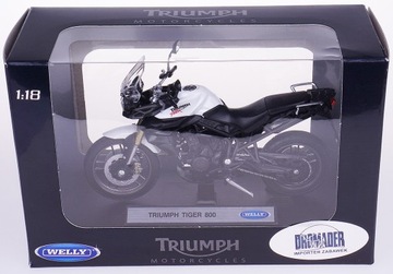 МОДЕЛЬ TRIUMPH TIGER 800 МОТОР WELLY МЕТАЛЛ/ПЛА МАСШТАБ 1:18