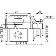 фото thumb №2, Subaru forester 97-02 шарнір піввісь внутрішній