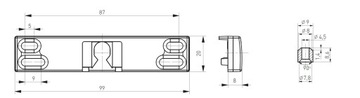 Защелка дымохода для балконных дверей RAL 8003 ALU