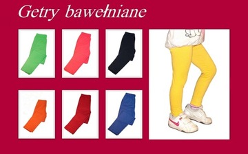 GETRY LEGGINSY DZIECIĘCE BAWEŁNIANE 104 Czarne