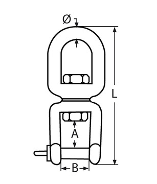 10 x Krętlik oko - szekla Nierdzewny Kwasoodporny 6mm 1130kg V4