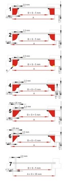 ВНУТРЕННИЕ КАССЕТНЫЕ РОЛЬСТАВНИ AL, размеры 81x150 A