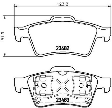 ЗАДНИЕ КОЛОДКИ RENAULT ESPACE 4 IV LAGUNA 2 II 2001-..