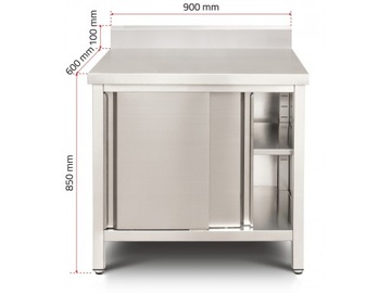 ШКАФ + РАБОЧИЙ СТОЛ RANT, НЕРЖАВЕЮЩАЯ НЕРЖАВЕЮЩАЯ, INOX 900 M