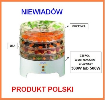 СУШИЛКА ДЛЯ ГРИБОВ И ОВОЩЕЙ NIEWIADÓW 300W ПОЛЬША