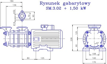 Насос GRUDZIĄDZ SM 3.02 1,5 кВт 400В двухступенчатый