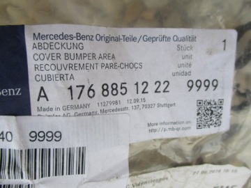 фото thumb №3, Mercedes a klasa w176 заглушка бампер перед