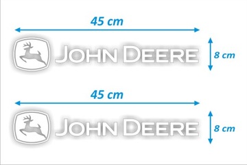 НАКЛЕЙКИ НАКЛЕЙКИ - JOHN DEERE - 2 шт. - БЕЛЫЕ