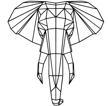 ГЕОМЕТРИЧЕСКИЕ НАКЛЕЙКИ НА НАСТЕНУ СЛОН 100см