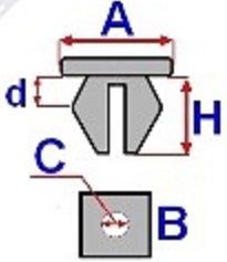фото thumb №2, Клипса планки пороговой volvo v70 xc70 xc60 наружный