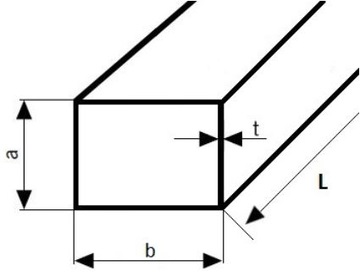 Profil stalowy zamknięty 40x30x2 długość 1500mm