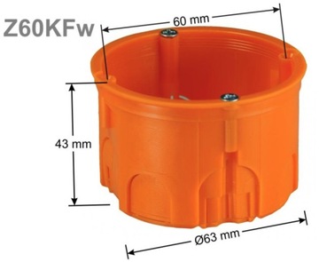 Simet Z60KFw - Коробка скрытого монтажа 60х40, пластина, 1 шт.