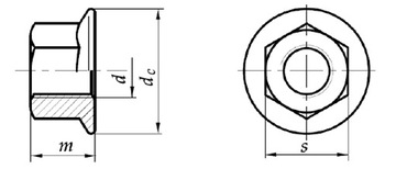 Гайка фланцевая M12x1,5 плоская, DIN6923, 5 шт.