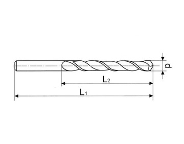 WIERTŁO DO METALU FI 3.8 MM CZARNE HSS NWKA 10 SZT