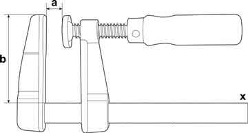 Легкий столярный винтовой зажим Bessey LM 100/50