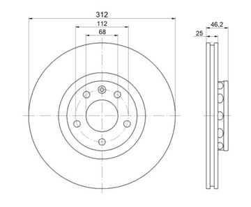 MIKODA 0251 GT ДИСКИ AUDI A6 C5 передние 312мм