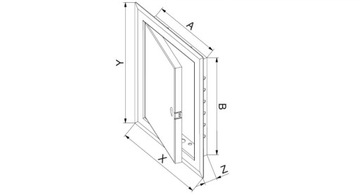 AWENTA НЕРЖАВЕЮЩАЯ ПРОВЕРОЧНАЯ ДВЕРЬ DMN 25x35