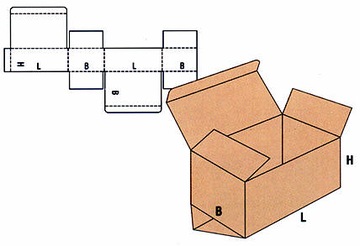 Картонная трубка 80x80x750 мм прямоугольный картон B1