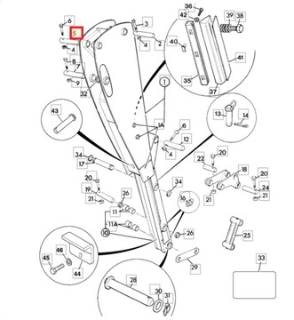 JCB 3CX ШТИФТ ЦИЛИНДРА ВЕРХНЯЯ РУЧКА 811/90183