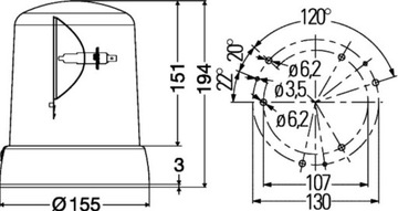 СИГНАЛЬНАЯ ЛАМПА HELLA KL7000F 2RL008 061-111