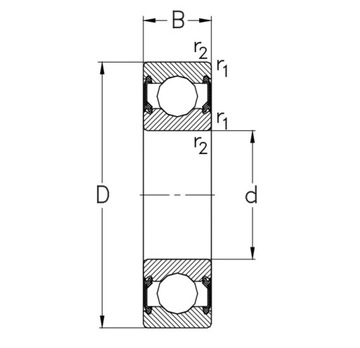 Łożysko kulkowe 6203 2RS2 NKE 17x40x12 2RSR