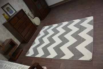 Ковер 140x190 SCANDINAVIAN ZIGZAG GREY SK #GR2191