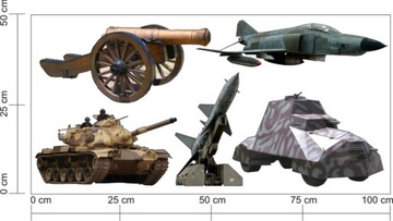 НАСТЕННЫЕ НАКЛЕЙКИ Военная наклейка танк оружие